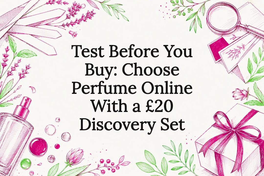 Hand-drawn fragrance discovery title card