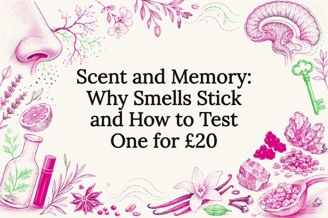 Decorative scent and memory title card