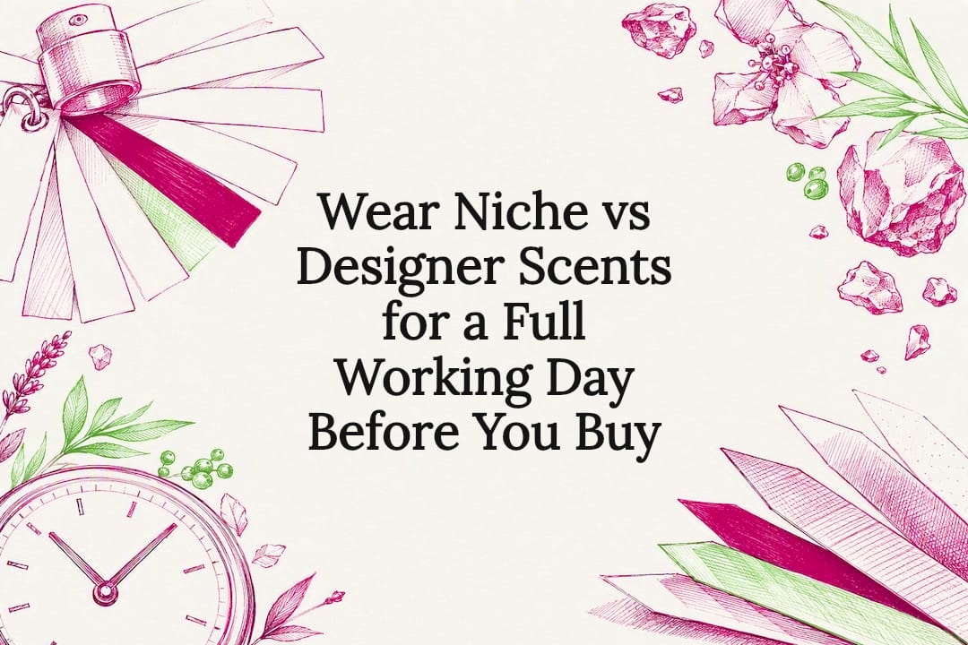 Decorative fragrance comparison title card