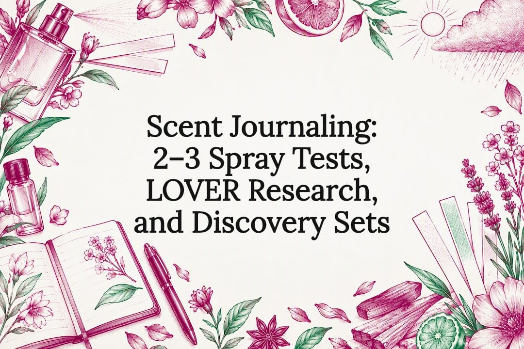 Decorative scent journaling title card
