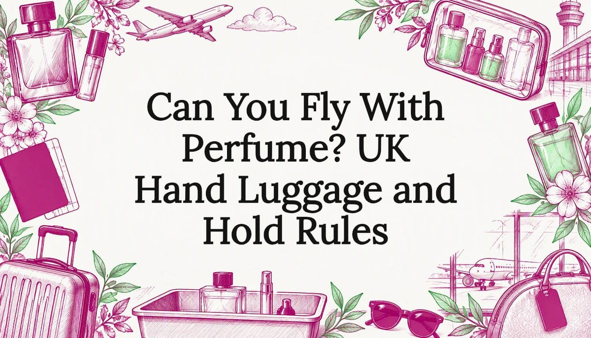 Hand-drawn perfume and airport security title card