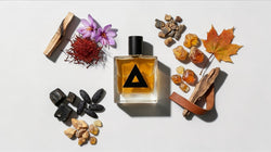 Amber Eau de Parfum 50ml by Rook Perfumes with a smoky saffron scent in an elegant glass bottle.