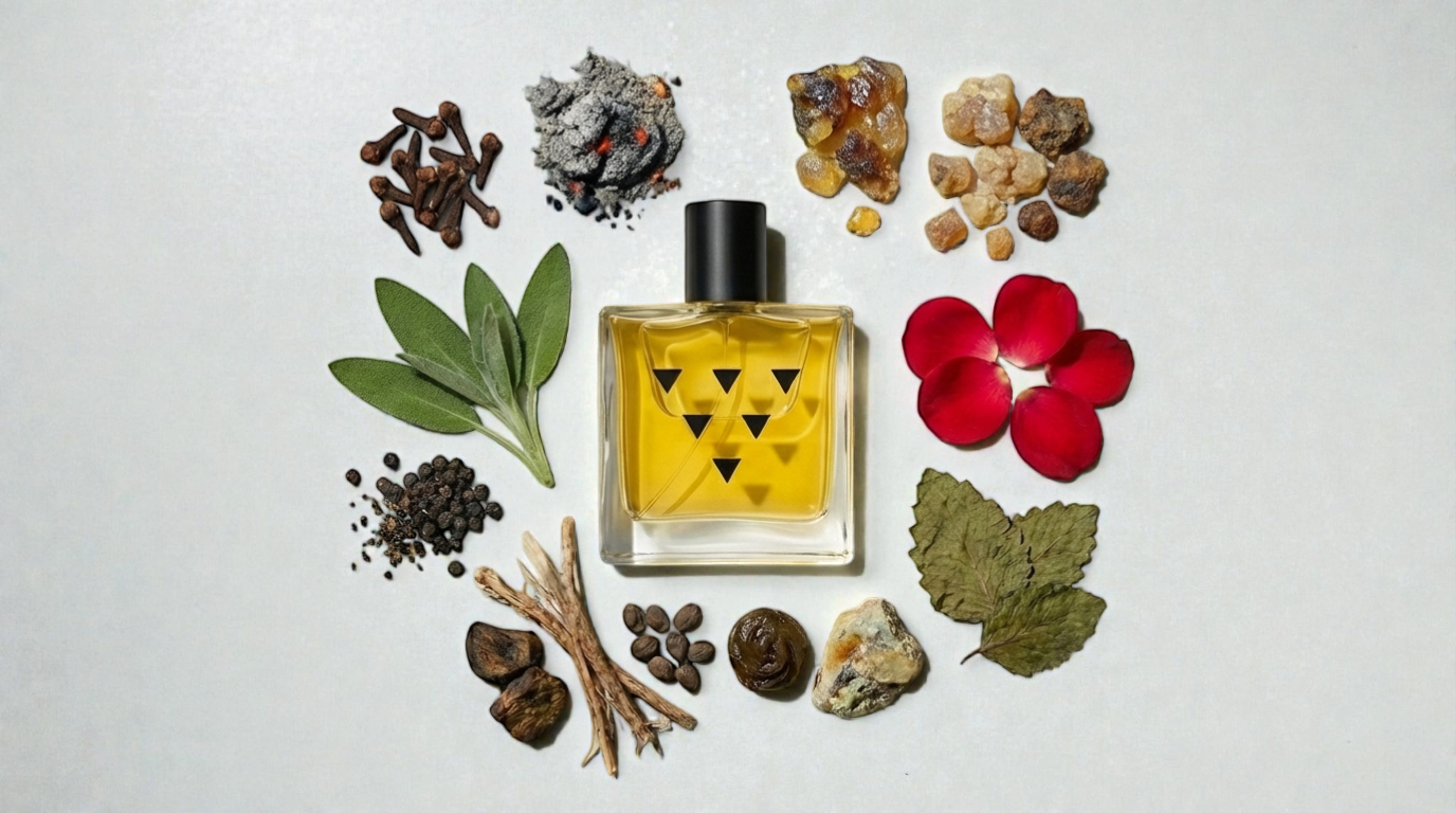 Rook Perfumes Thurible Eau de Parfum 50ml bottle with sacred clove and incense design.