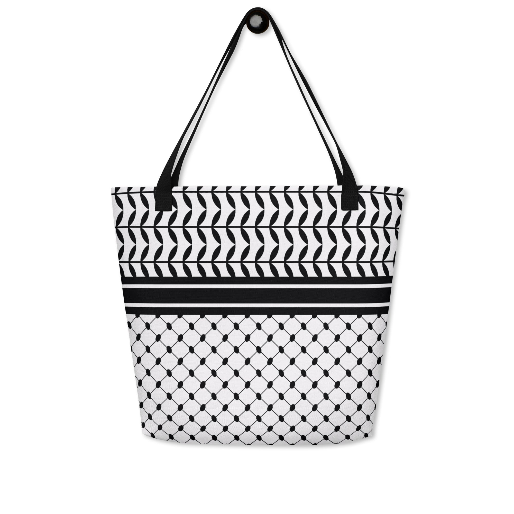 Free Palestine Tartreez tote bag with inside pocket, featuring a unique design by Rook Perfumes London.