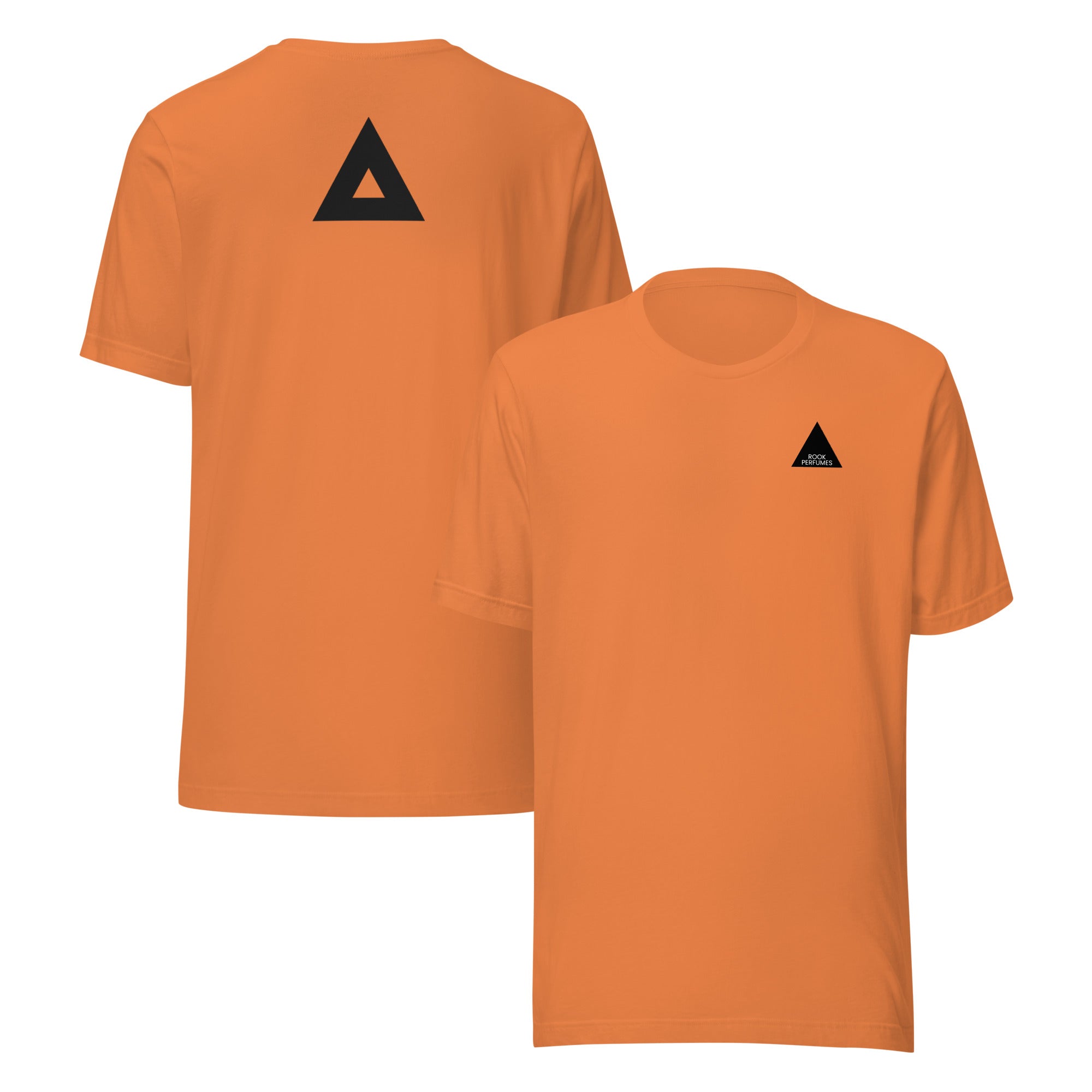 Amber unisex t-shirt by Rook Perfumes London featuring a vibrant amber color and comfortable fit for all genders.