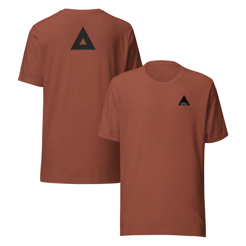 Unisex amber t-shirt by Rook Perfumes featuring a casual fit and Heather Clay design, ideal for everyday wear.
