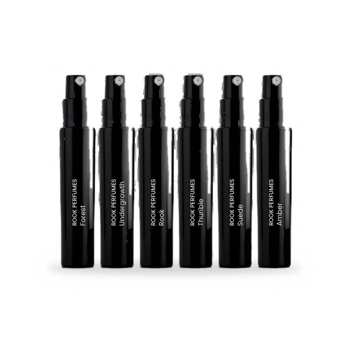 Rook Perfumes travel set of six 3ml perfume atomisers